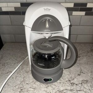 Sunbeam Tea Drop Auto Hot & Iced Tea Maker 28 Oz Model HTM3 White Works